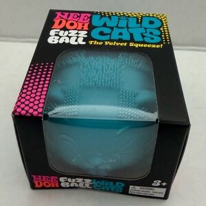 NeeDoh Fuzz Ball Wild Cats Toy- New! Blue Velvet Squeeze